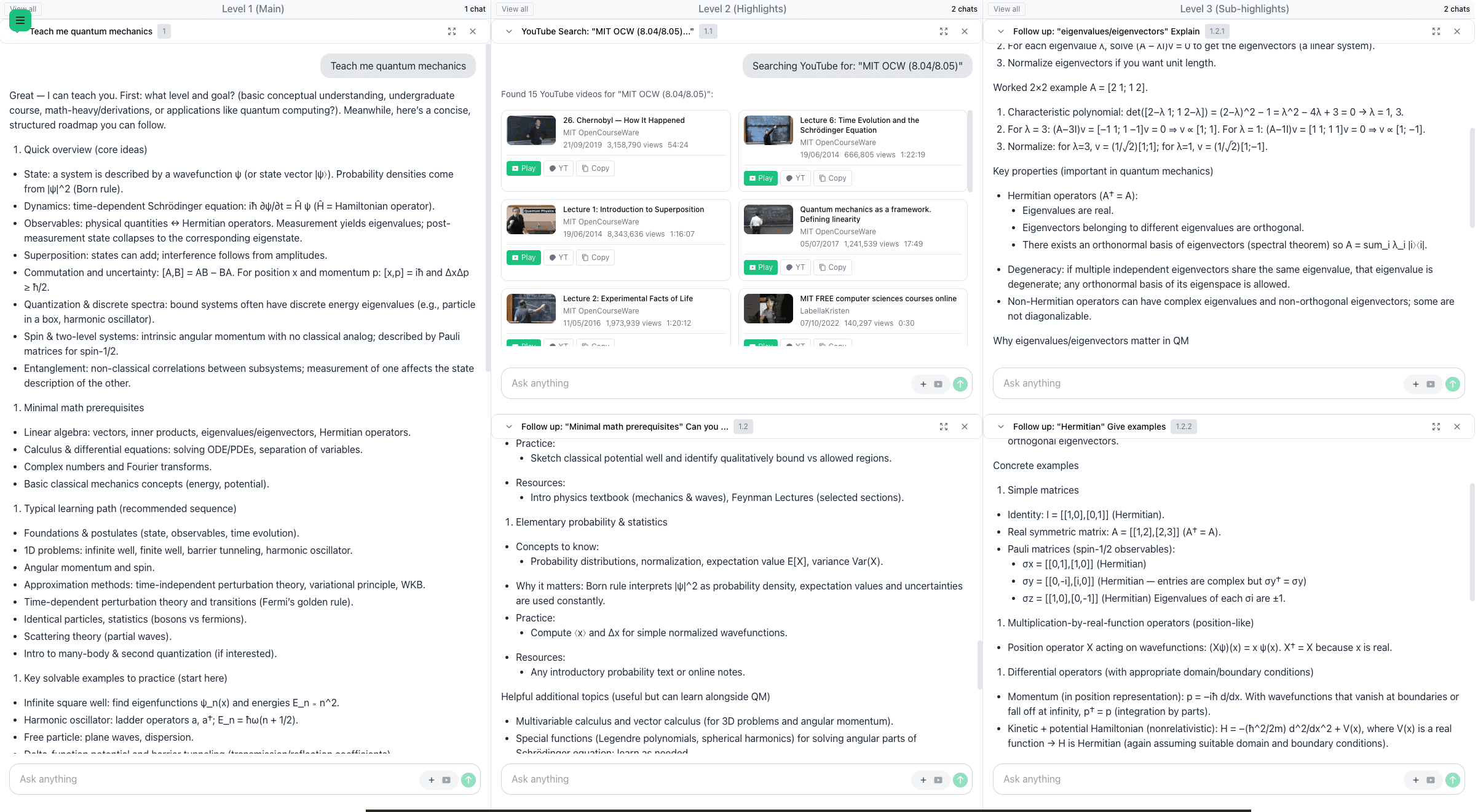 Threaded Conversation Demo